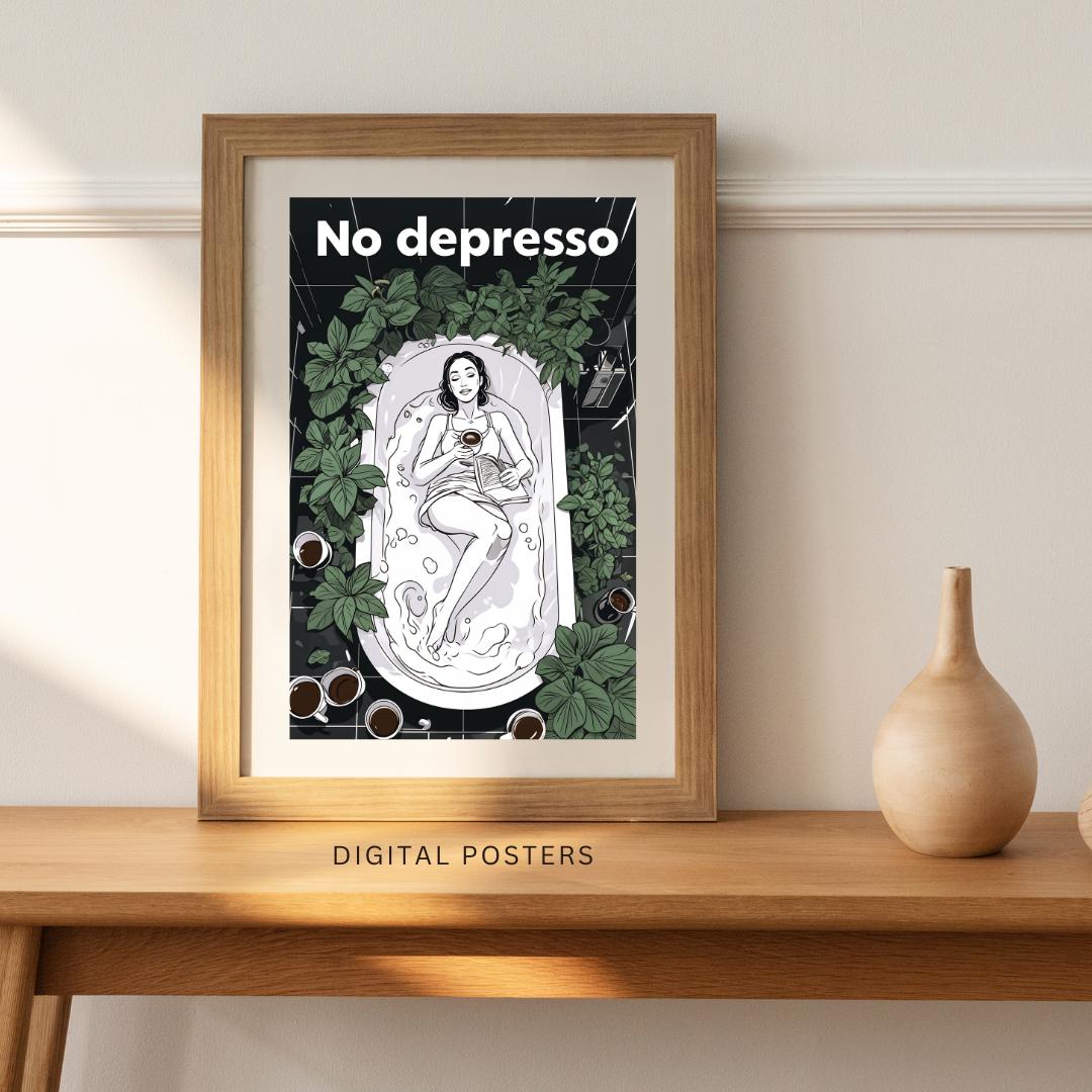 Positive Wordplay Art Print - Boho Coffee Date Sign - Self-Care Quote - Kitchen Decor - Instant Download