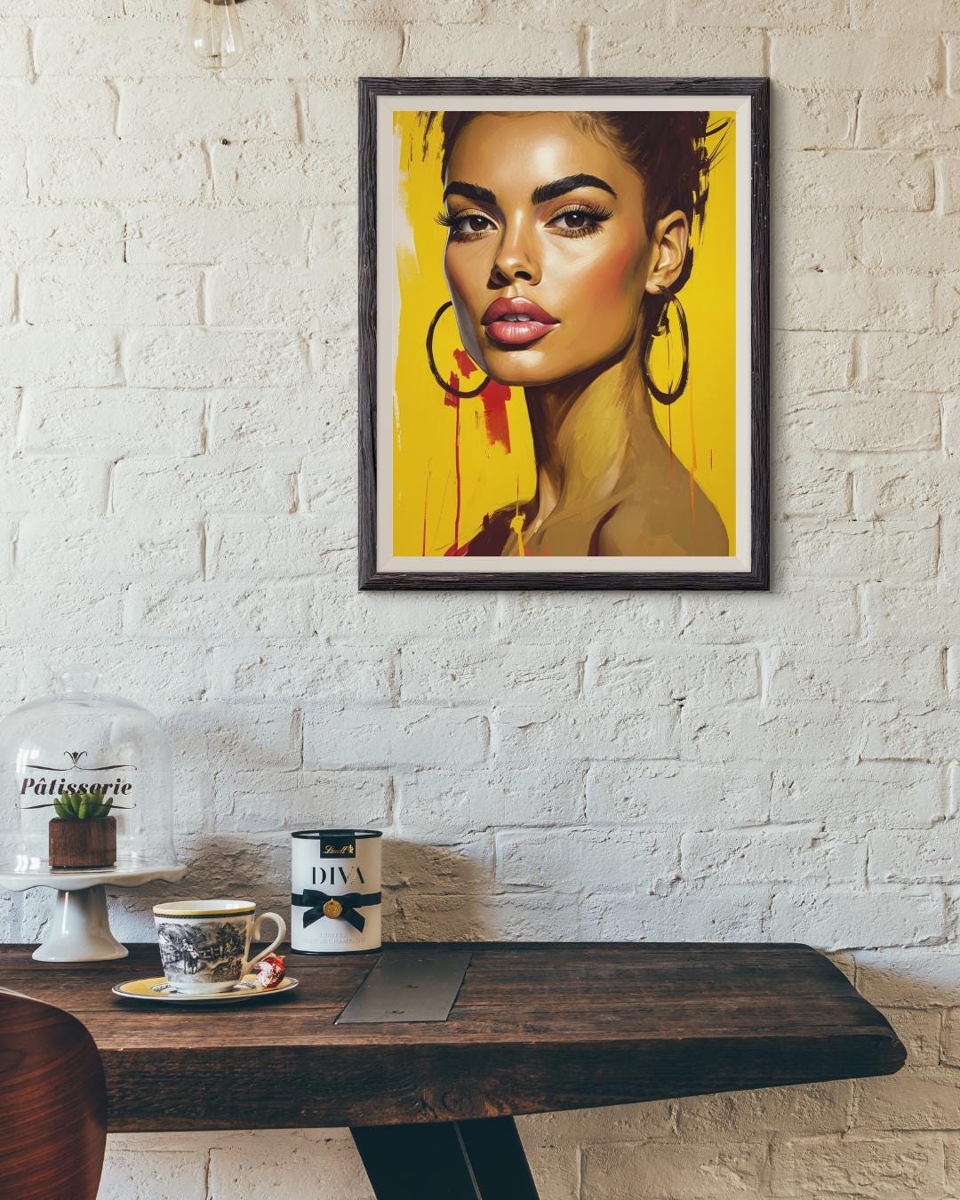 Bold Fashion Woman Portrait | Modern Chic Wall Art | Glamour Printable Decor