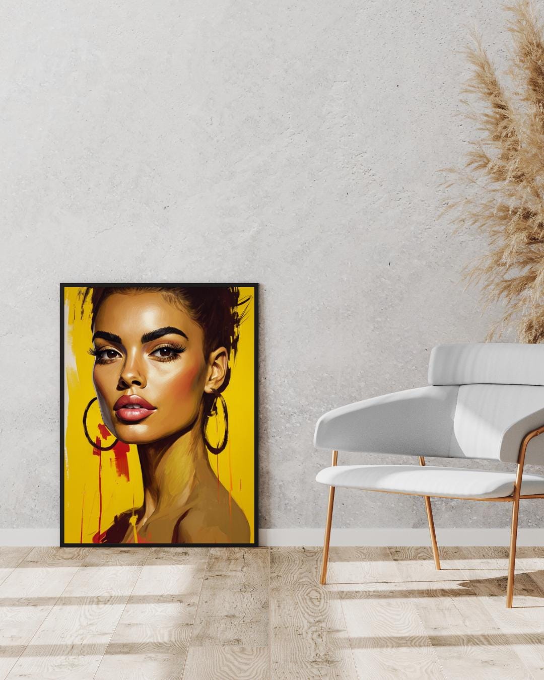 Bold Fashion Woman Portrait | Modern Chic Wall Art | Glamour Printable Decor