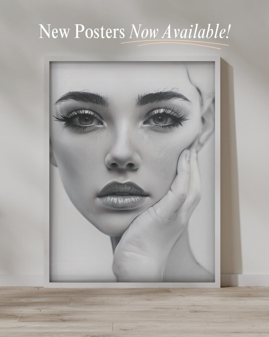 Modern Abstract Portrait Print | Stylish Minimalist Decor | Feminine Wall Art | Digital Download