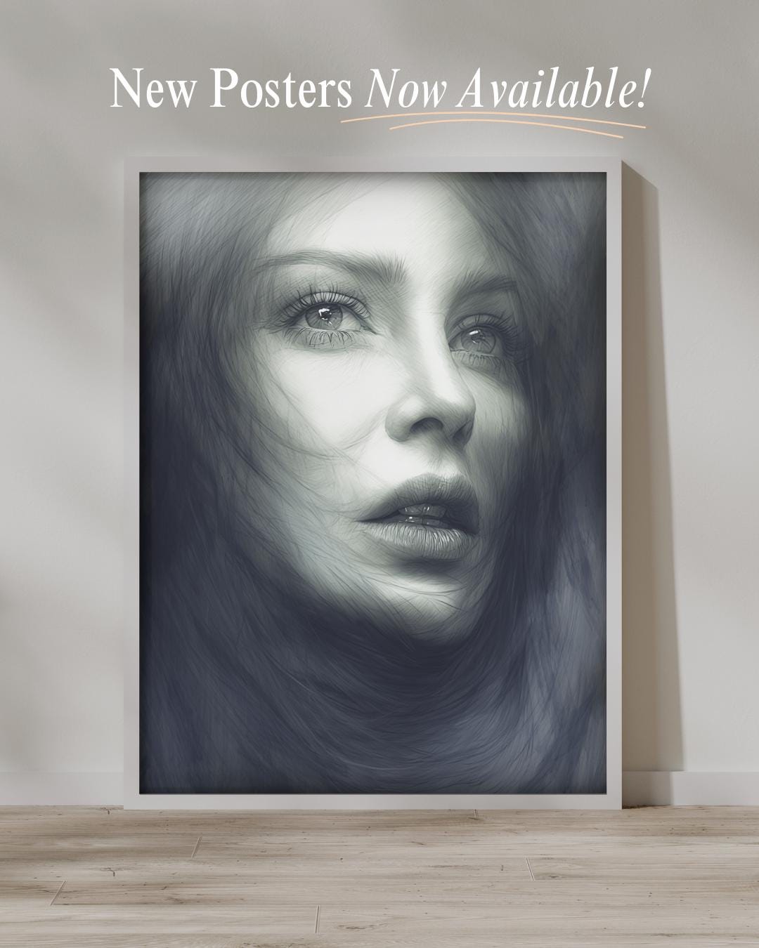 Elegant Female Portrait Art Print | Modern Monochrome Wall Decor | Abstract Digital Poster