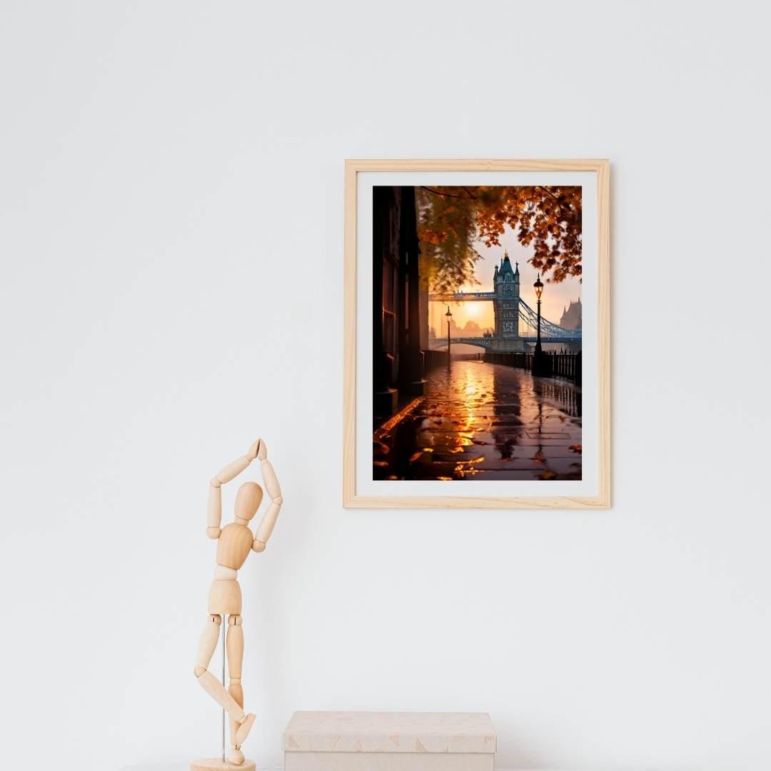 Charming London Tower Bridge Art | Fall Print for Cozy Spaces