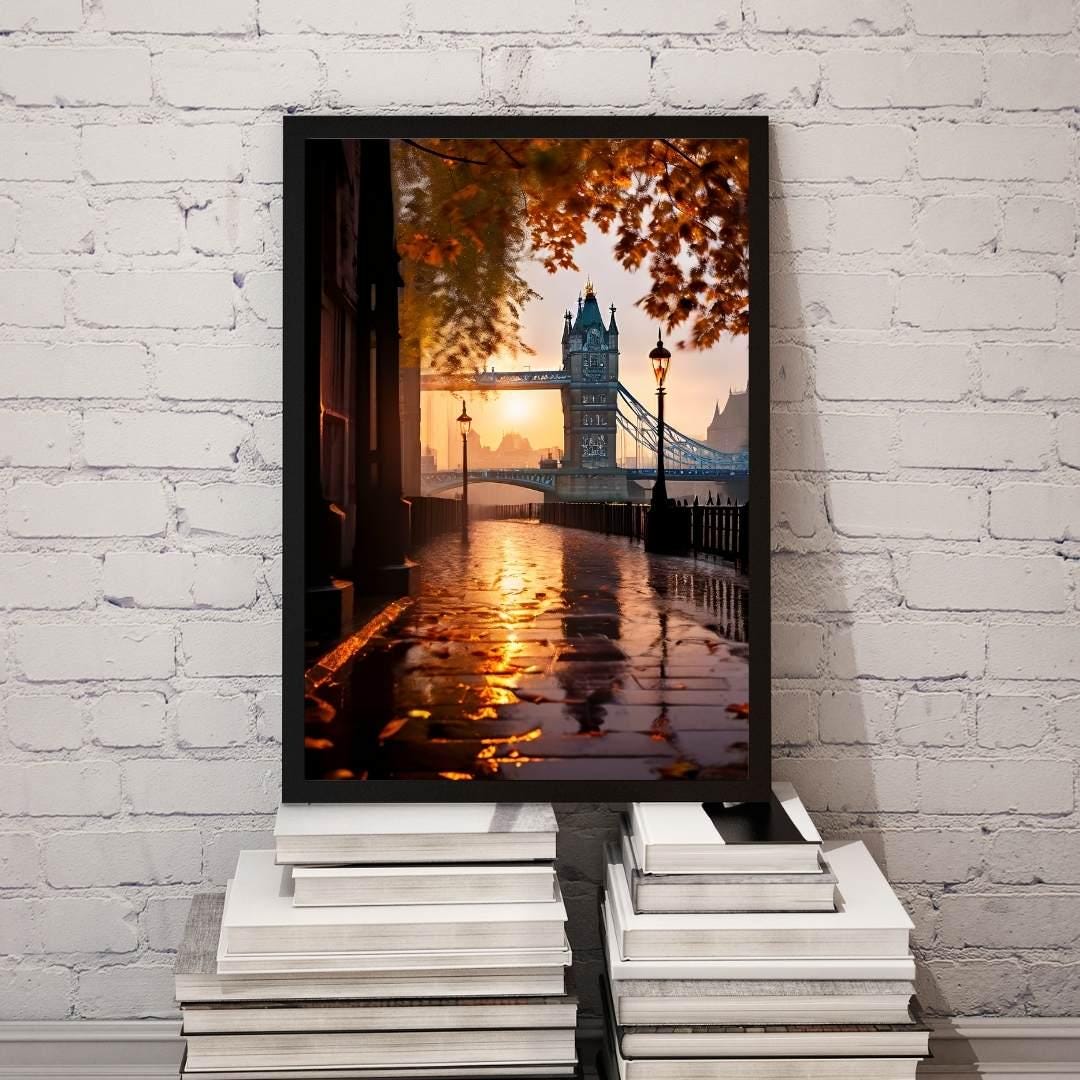 Charming London Tower Bridge Art | Fall Print for Cozy Spaces
