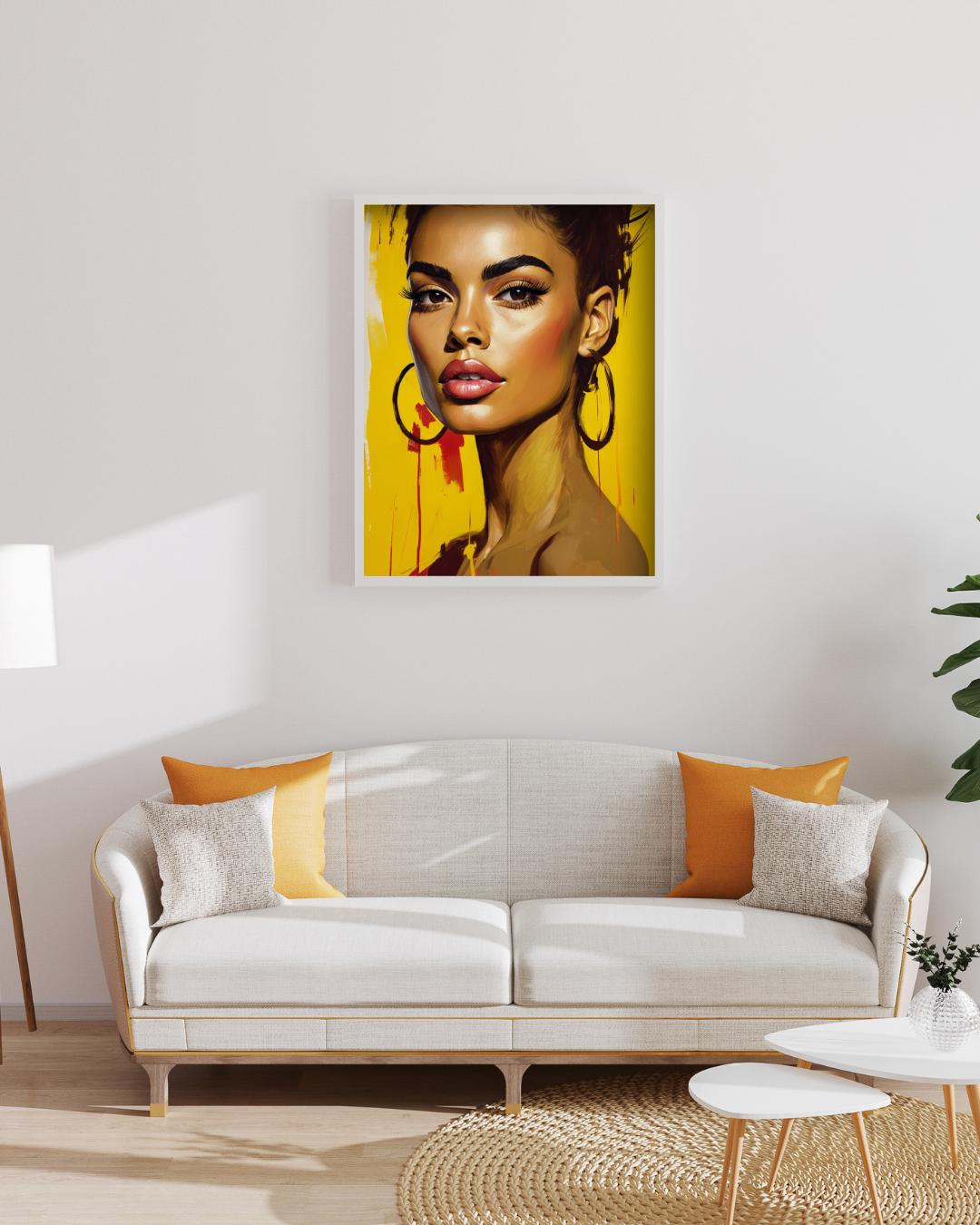 Bold Fashion Woman Portrait | Modern Chic Wall Art | Glamour Printable Decor