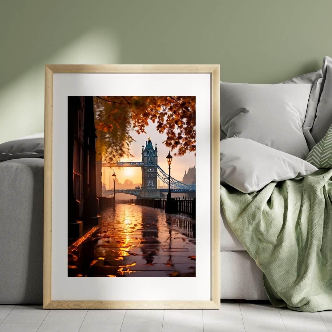 Charming London Tower Bridge Art | Fall Print for Cozy Spaces