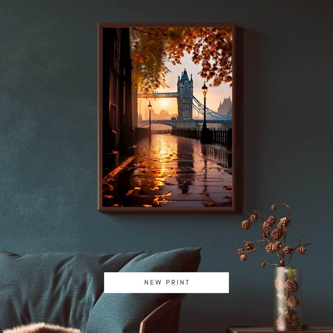 Charming London Tower Bridge Art | Fall Print for Cozy Spaces