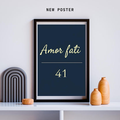 Minimalist Motivational Print | Amor Fati Poster | Stoic Philosophy Wall Art