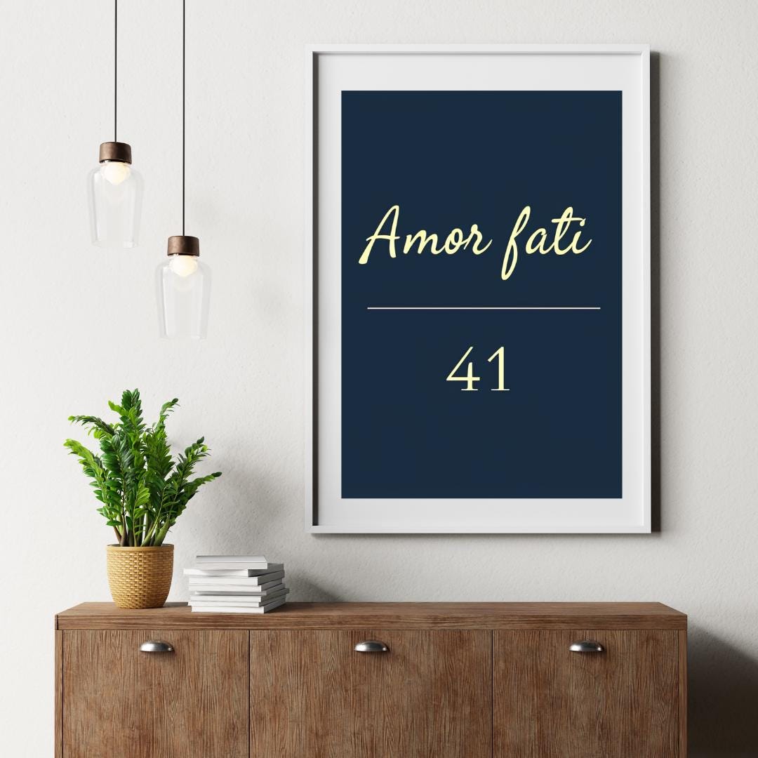 Minimalist Motivational Print | Amor Fati Poster | Stoic Philosophy Wall Art