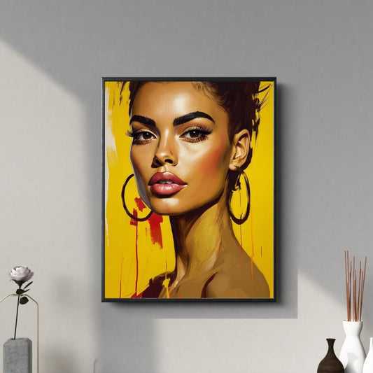 Bold Fashion Woman Portrait | Modern Chic Wall Art | Glamour Printable Decor
