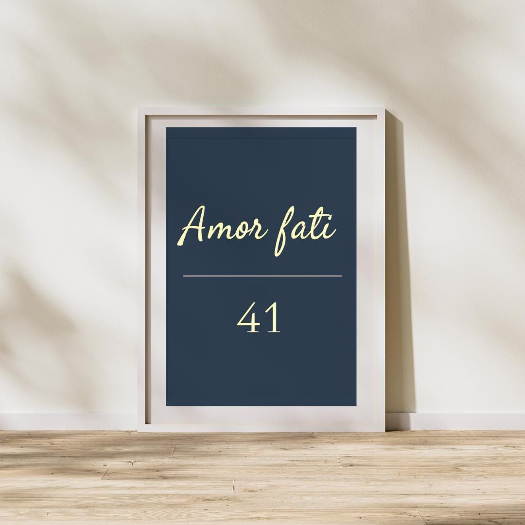 Minimalist Motivational Print | Amor Fati Poster | Stoic Philosophy Wall Art