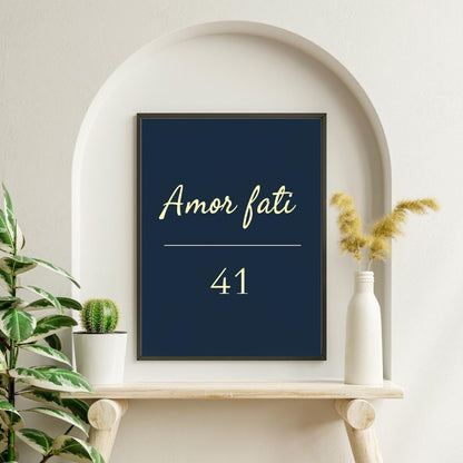 Minimalist Motivational Print | Amor Fati Poster | Stoic Philosophy Wall Art