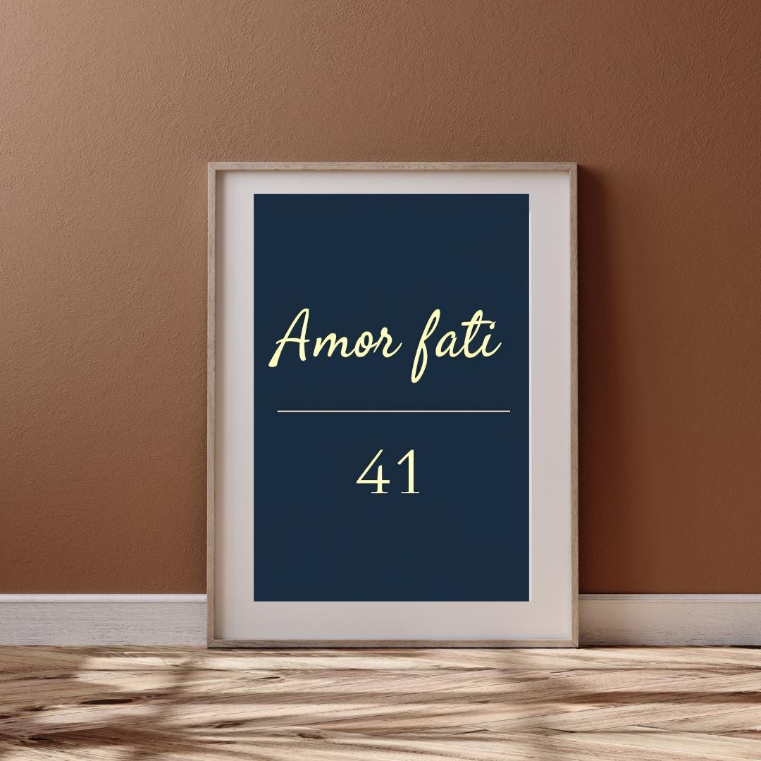 Minimalist Motivational Print | Amor Fati Poster | Stoic Philosophy Wall Art