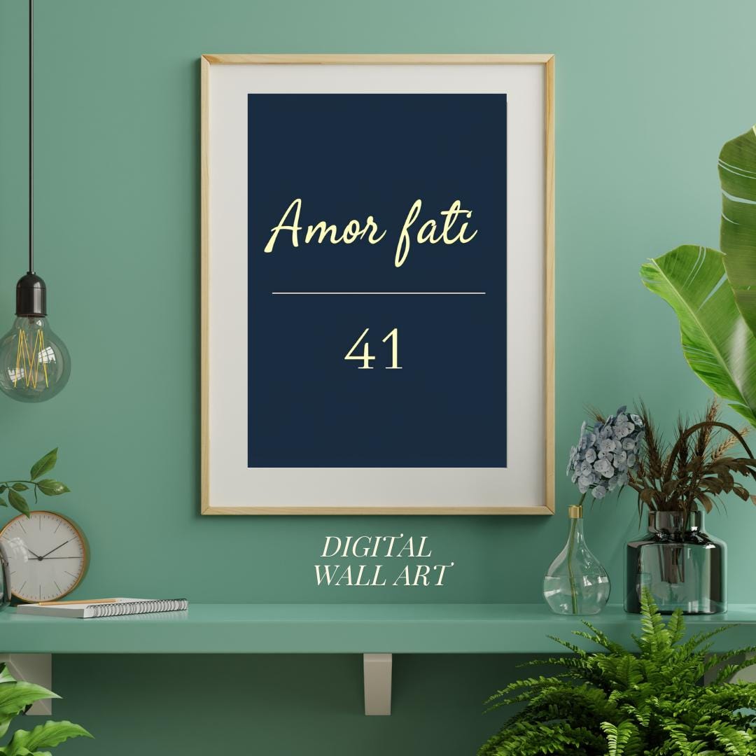 Minimalist Motivational Print | Amor Fati Poster | Stoic Philosophy Wall Art