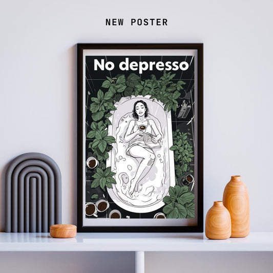 Positive Wordplay Art Print - Boho Coffee Date Sign - Self-Care Quote - Kitchen Decor - Instant Download