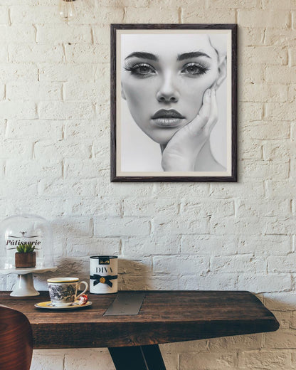 Modern Abstract Portrait Print | Stylish Minimalist Decor | Feminine Wall Art | Digital Download