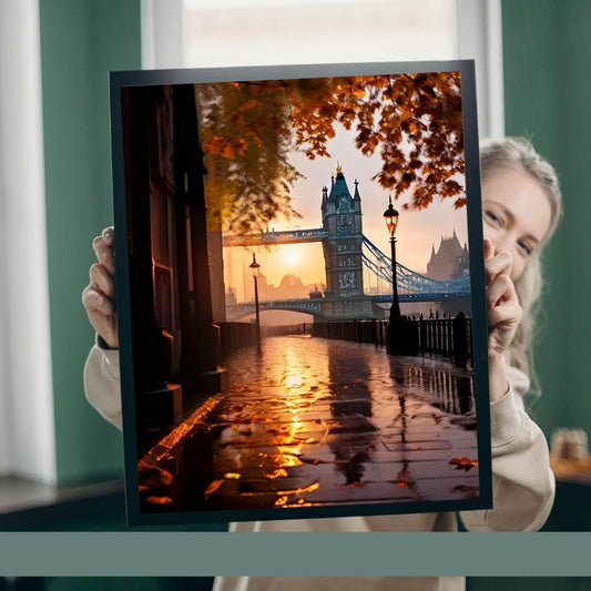 Charming London Tower Bridge Art | Fall Print for Cozy Spaces